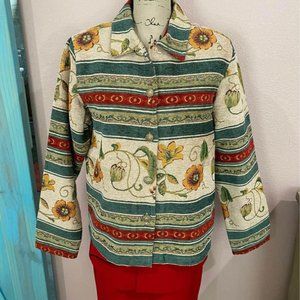 VINTAGE Bedford Fair Women’s Indian Floral Patterned Jacket - M